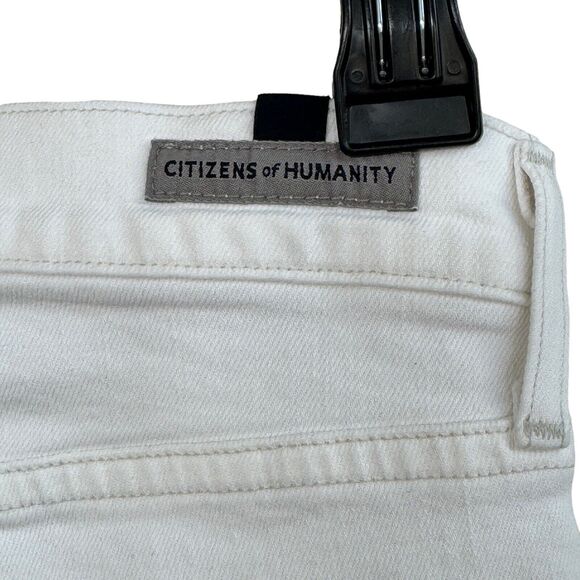 Citizens Of Humanity SZ 26 Harlow Ankle Slim Jeans Hi-Rise Stretch Floral Trim - Picture 6 of 13